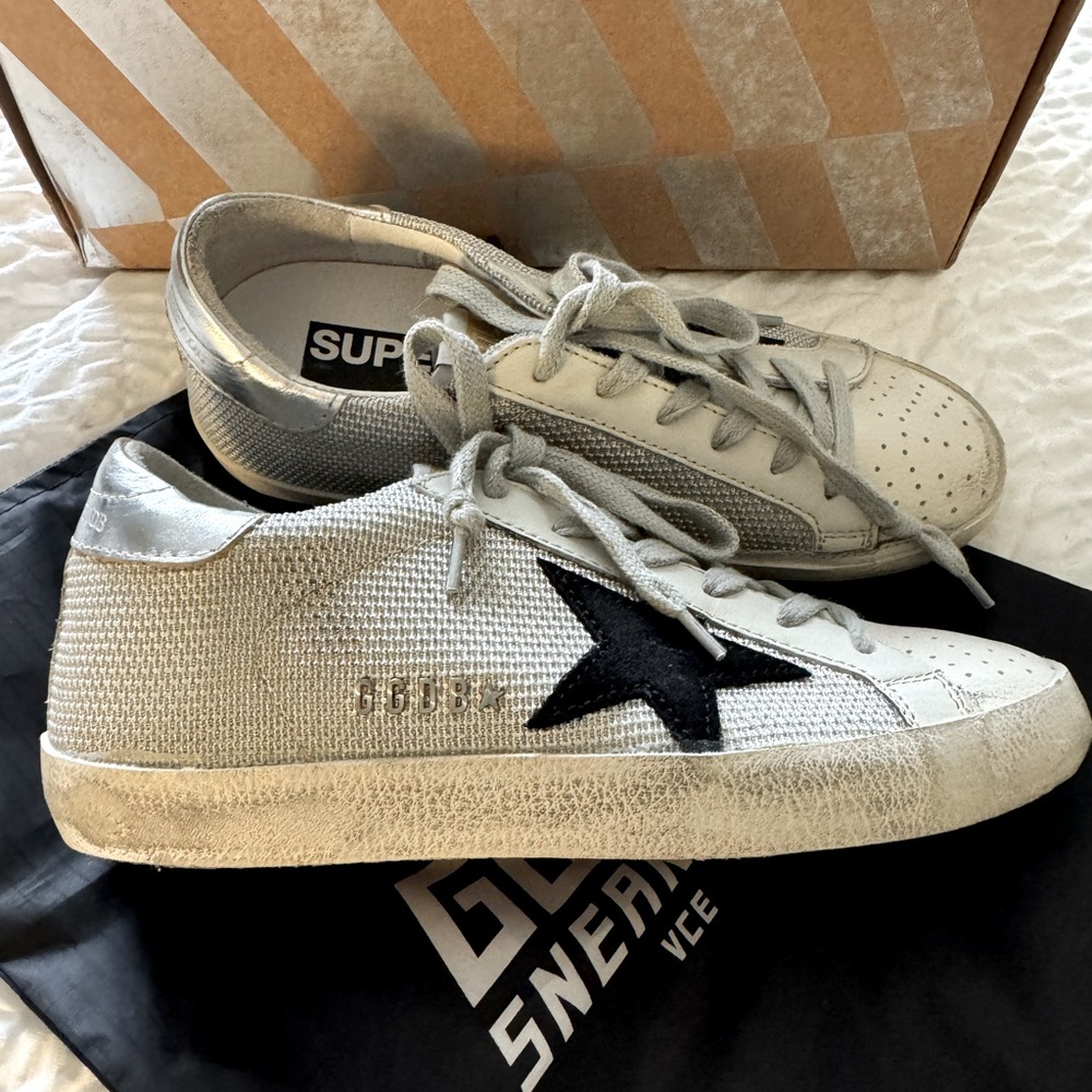 SALE! Golden Goose Silver Superstars